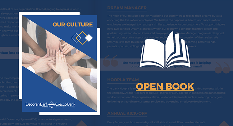 Decorah & Cresco Bank culture book